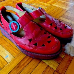 Red Leather Fluevogs!